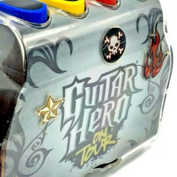 NINTENDO DS GUITAR HERO On Tour Red Octane GUITAR GRIP CONTROLLER Tested - Picture 12 of 12